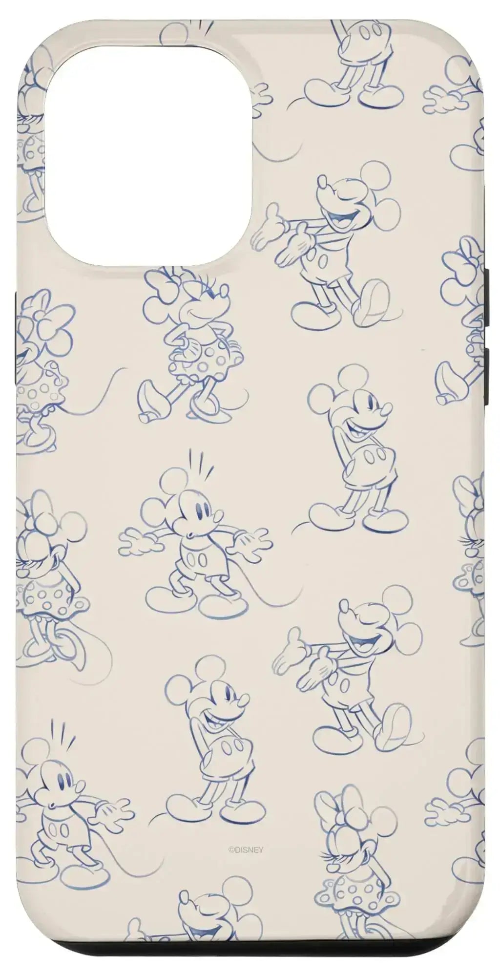 iPhone 16 Plus Disney Mickey and Minnie Mouse Retro Vintage Art Reactions Case IllumiWave