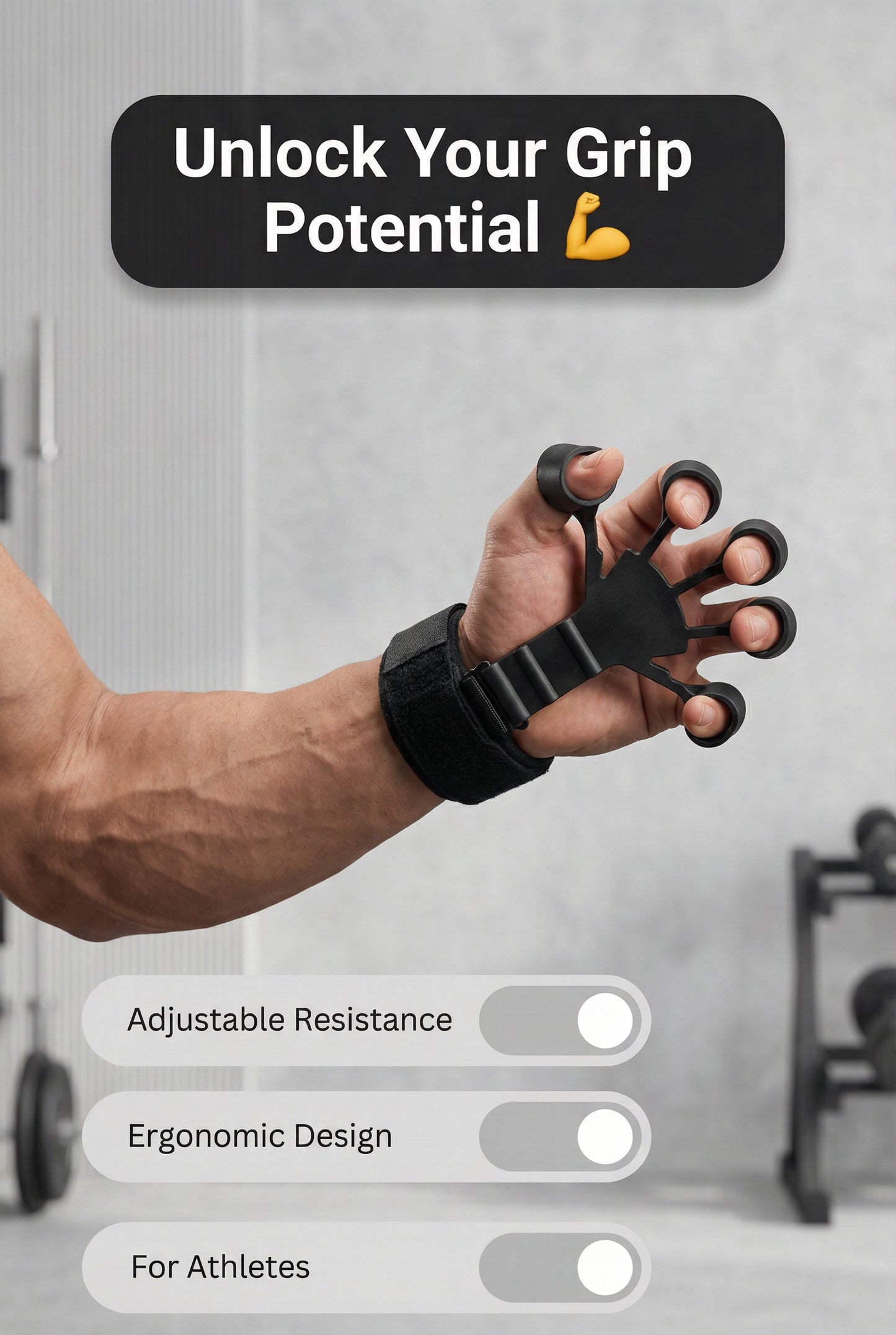 illumiwave Upgraded Grip Strength Trainer, 3 Resistant Levels