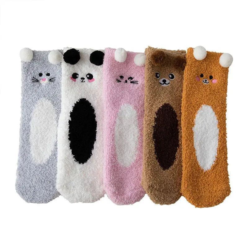 Women's Cartoon Coral Fleece Warm Socks IllumiWave