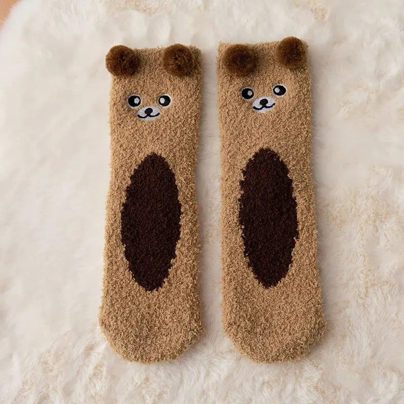Women's Cartoon Coral Fleece Warm Socks IllumiWave