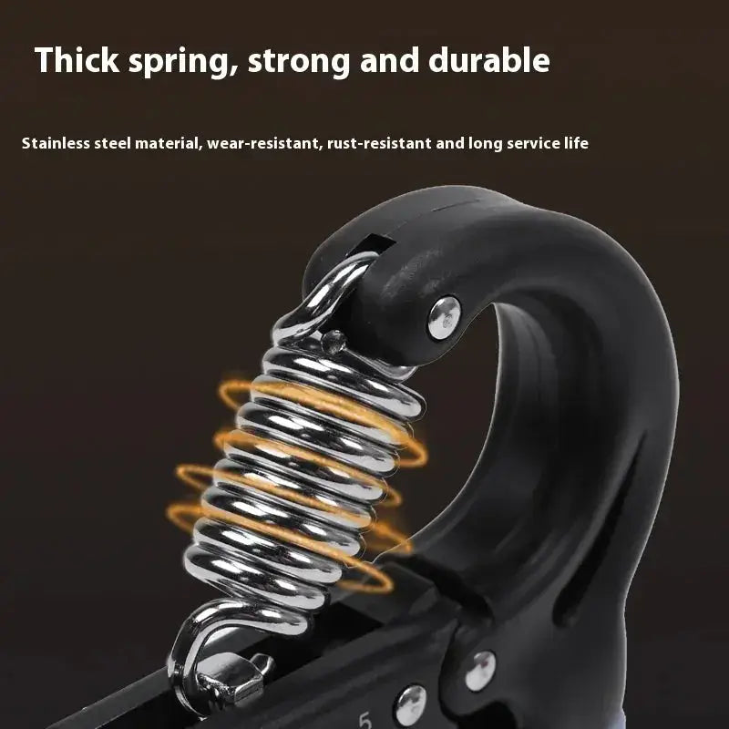 Illumiwave Grip Strengthener - 7 Pack Adjustable Resistance with thick spring, durable stainless steel material.