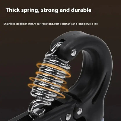 Illumiwave Grip Strengthener - 7 Pack Adjustable Resistance with thick spring, durable stainless steel material.