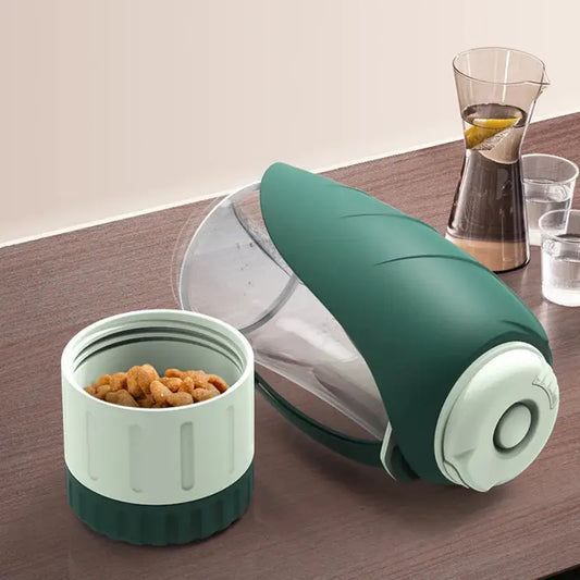 2-in-1 Portable Dog Water Bottle & Food Bowl – Foldable, Leakproof Travel Dispenser for Pets IllumiWave