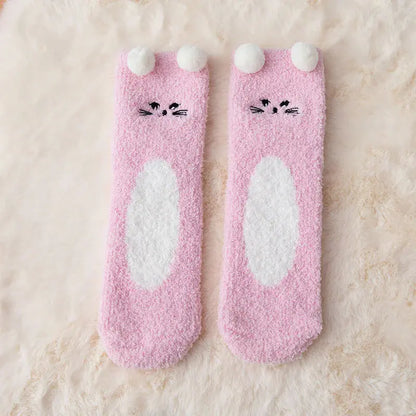 Women's Cartoon Coral Fleece Warm Socks IllumiWave