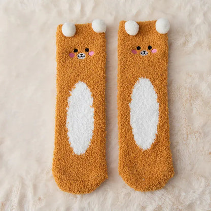 Women's Cartoon Coral Fleece Warm Socks IllumiWave