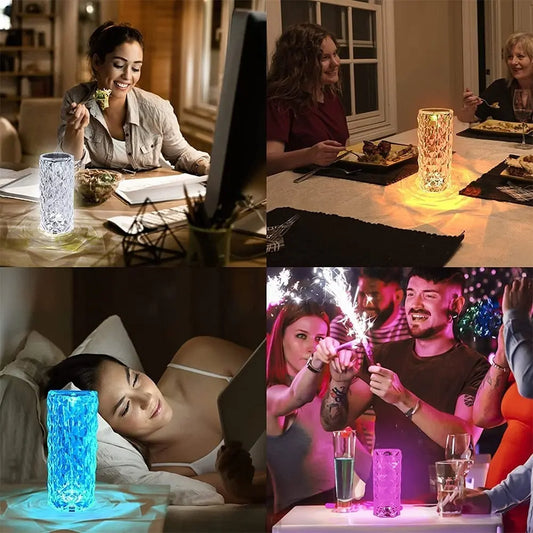 LED Crystal Table Lamp IllumiWave