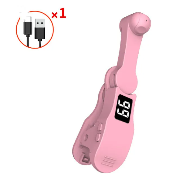 Pink Illumiwave Auto Screen Clicker showing a digital display and USB connector