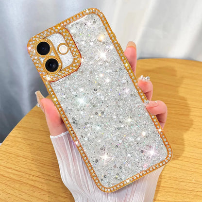 ZIYE Designed for iPhone 15 Pro Max Case Glitter Dimond Bling Cover with Camera Protector Protection Sparkle Luxury Shiny Cute Soft TPU Slim Shockproof Protective Women Girls Phone Case Blue IllumiWave