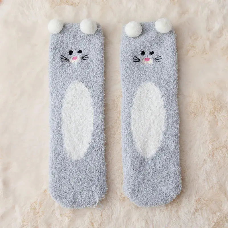 Women's Cartoon Coral Fleece Warm Socks IllumiWave